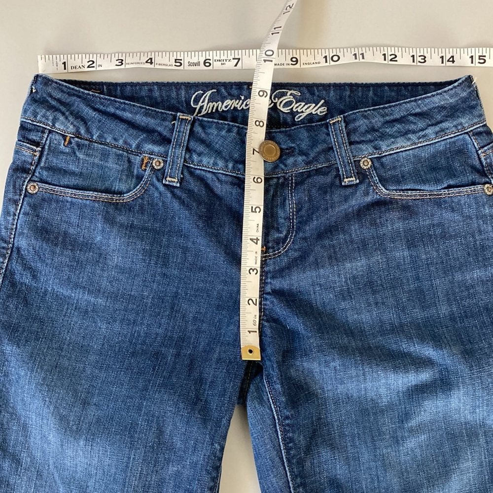 American Eagle Outfitters Women’s Straight Leg Jeans - Dark Blue - Picture 8 of 12